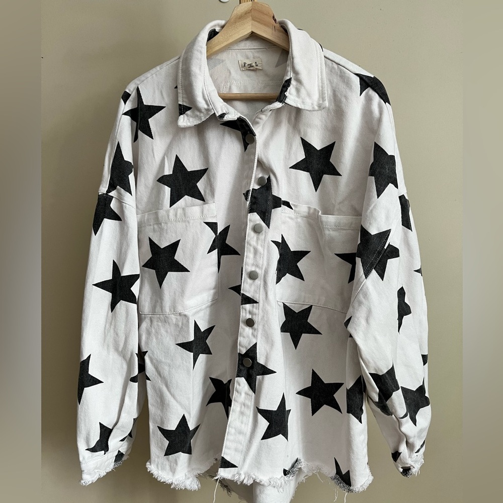 Pol Black Star Patterned Jacket - image 1